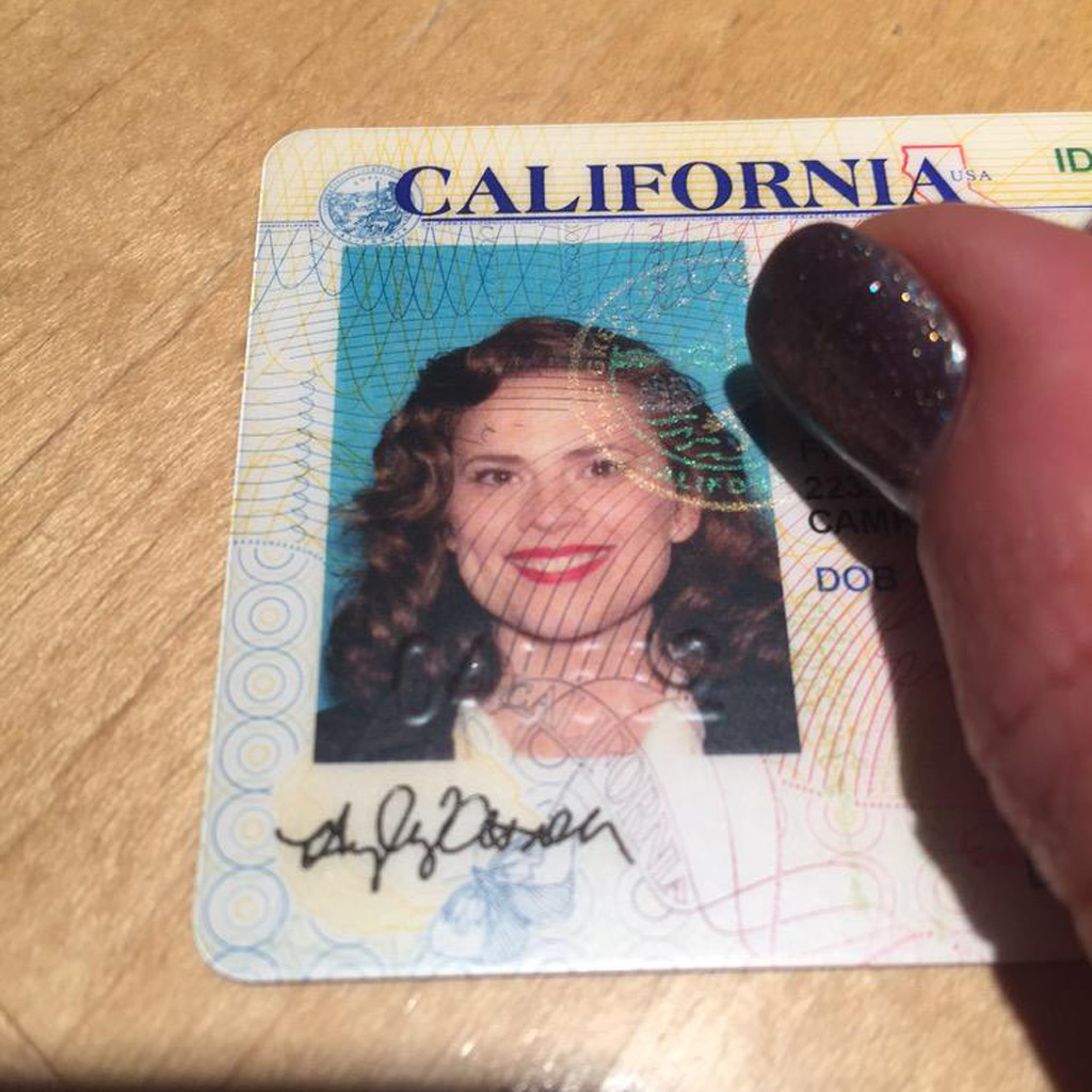 Hayley Atwell's driver's licence photo