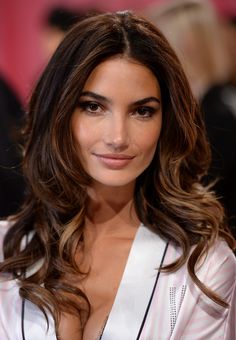 NEW YORK, NY - NOVEMBER 13:  Model Lily Aldridge poses at the 2013 Victoria's Secret Fashion Show hair and make-up room at Lexington Avenue Armory on November 13, 2013 in New York City.  (Photo by Dimitrios Kambouris/Getty Images for Victoria's Secret)